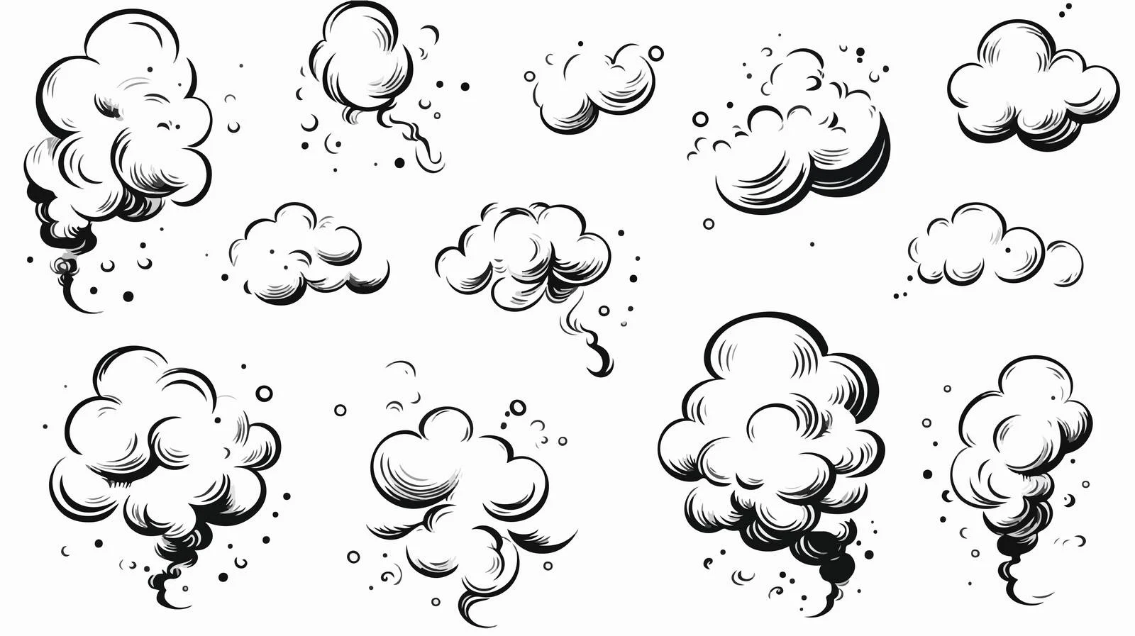 Cartoon Decorative Black and White Drawing — free download from Dotvec