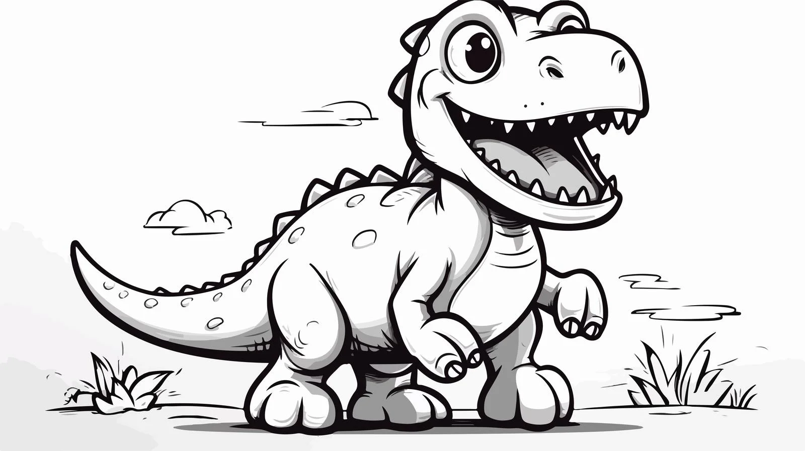 Quirky Dinosaur Illustration — free download from Dotvec