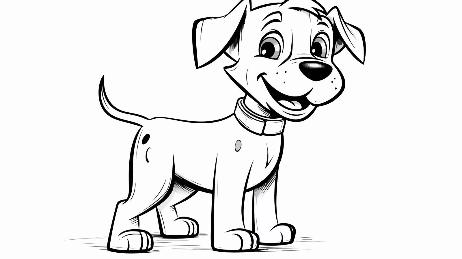 Whimsical Cartoon Dog Drawing — free download from Dotvec