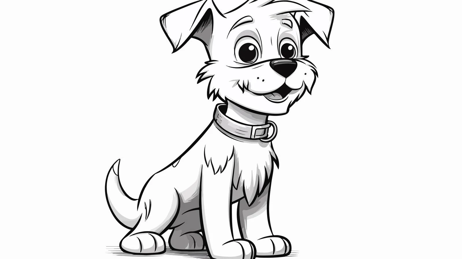 Whimsical Cartoon Dog with Collar — free download from Dotvec