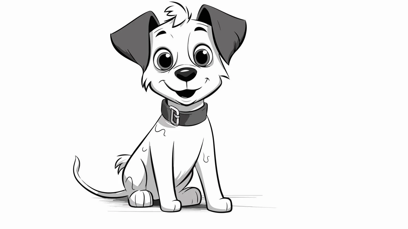 Whimsical Cartoon Dog with Collar — free download from Dotvec