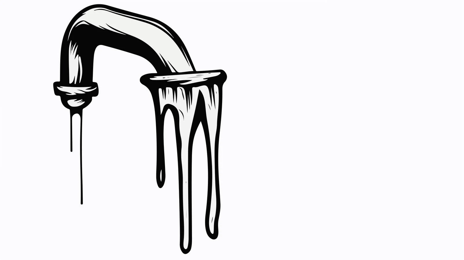 Quirky Dripping Faucet Cartoon Illustration — free download from Dotvec