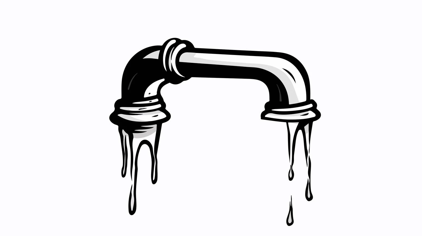 Quirky Dripping Faucet Cartoon Illustration — free download from Dotvec