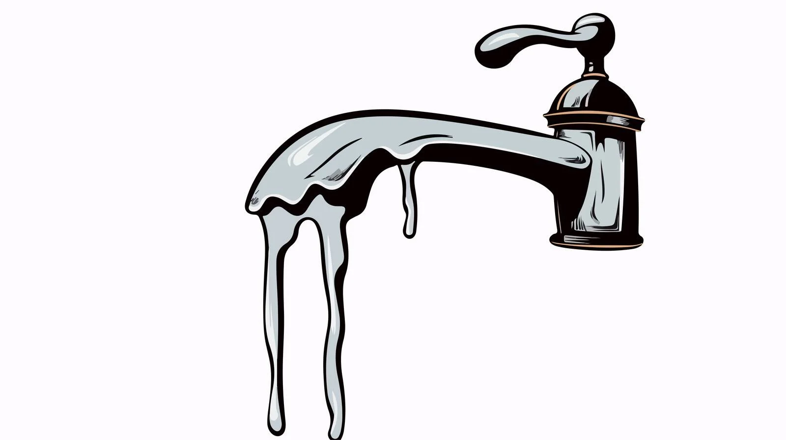 Quirky Cartoon Dripping Faucet Illustration — free download from Dotvec