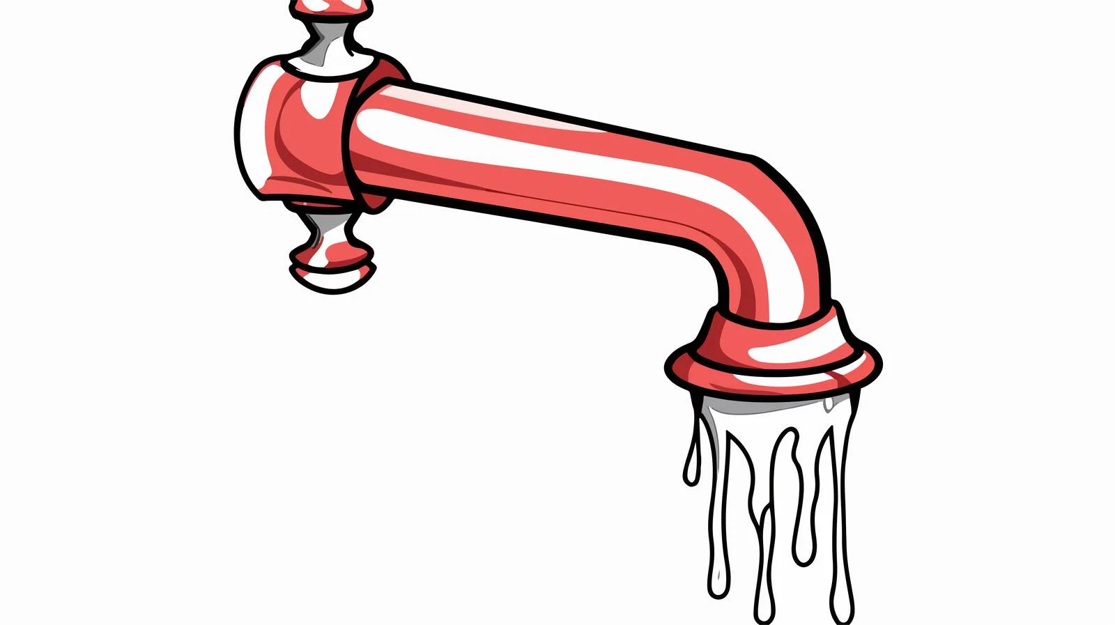 Cartoon Dripping Faucet Illustration — free download from Dotvec