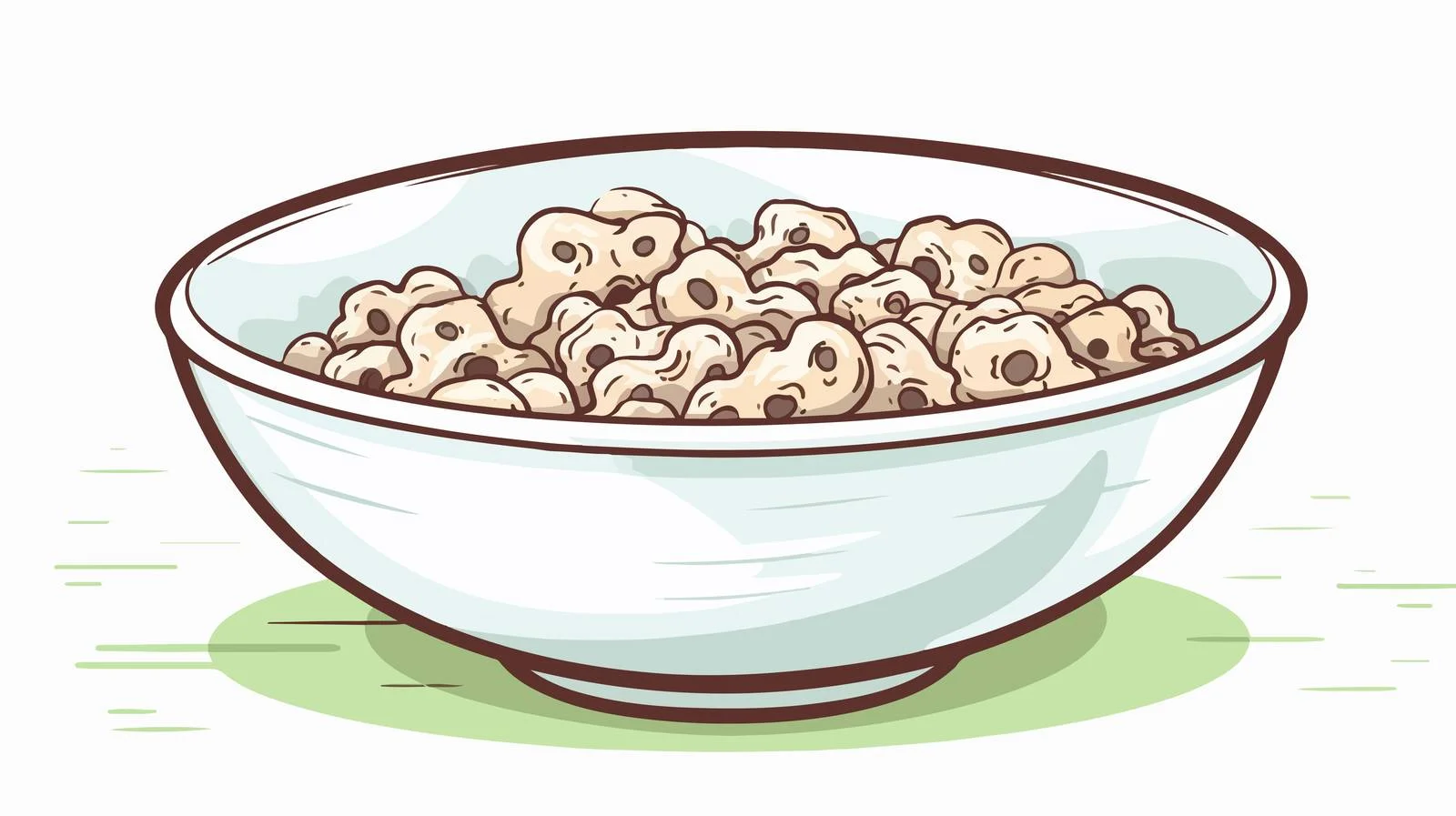 Cartoon Empty Cereal Bowl Sketch — free download from Dotvec
