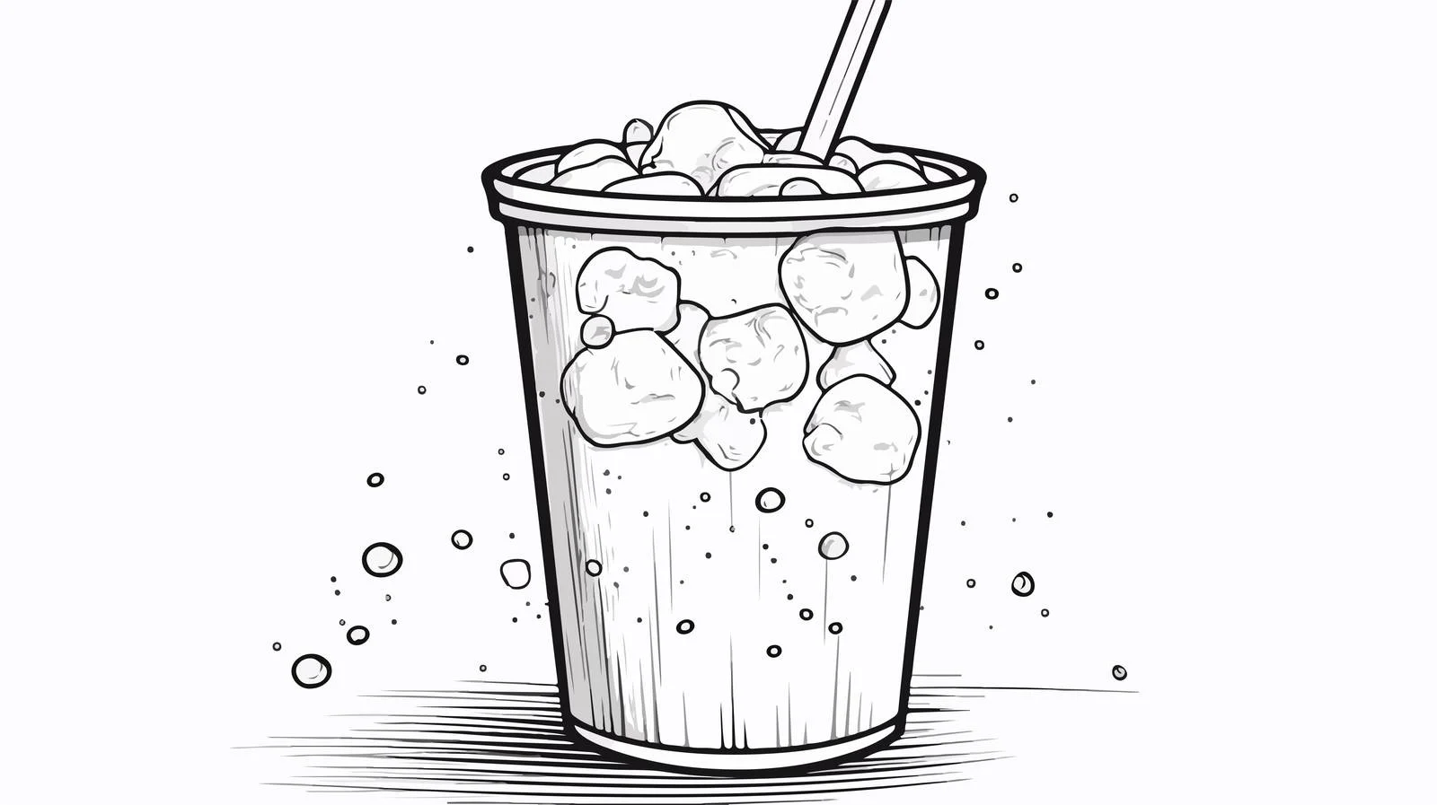 Hand-Drawn Fizzy Drink Cartoon Illustration — free download from Dotvec