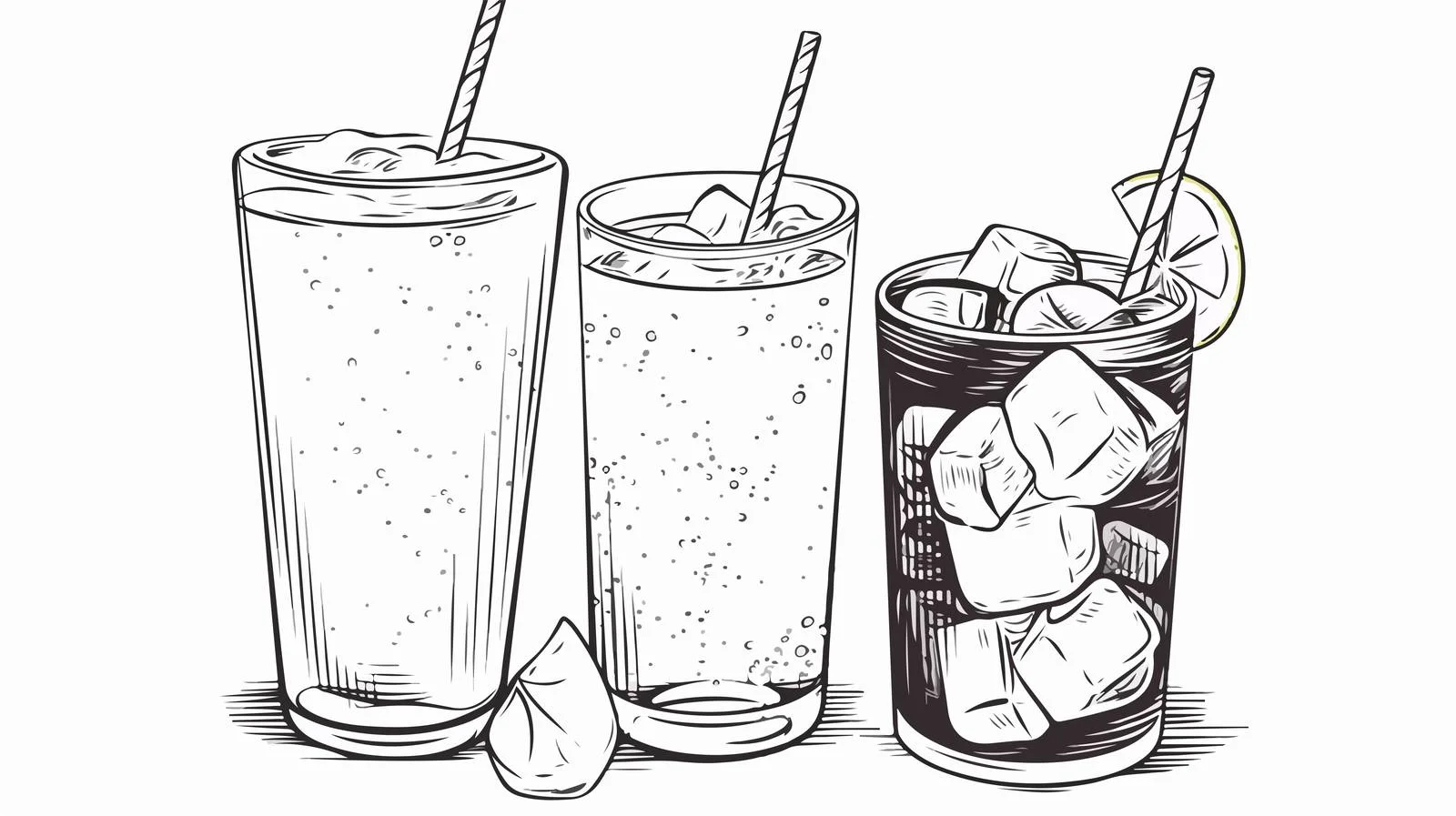 Hand-drawn Cartoon Fizzy Drink — free download from Dotvec