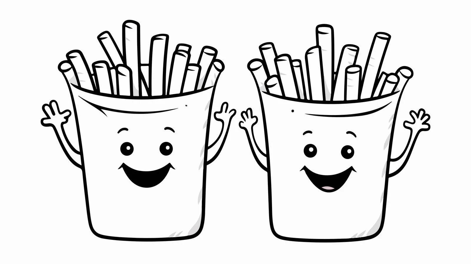 Charming French Fries Sketch — free download from Dotvec