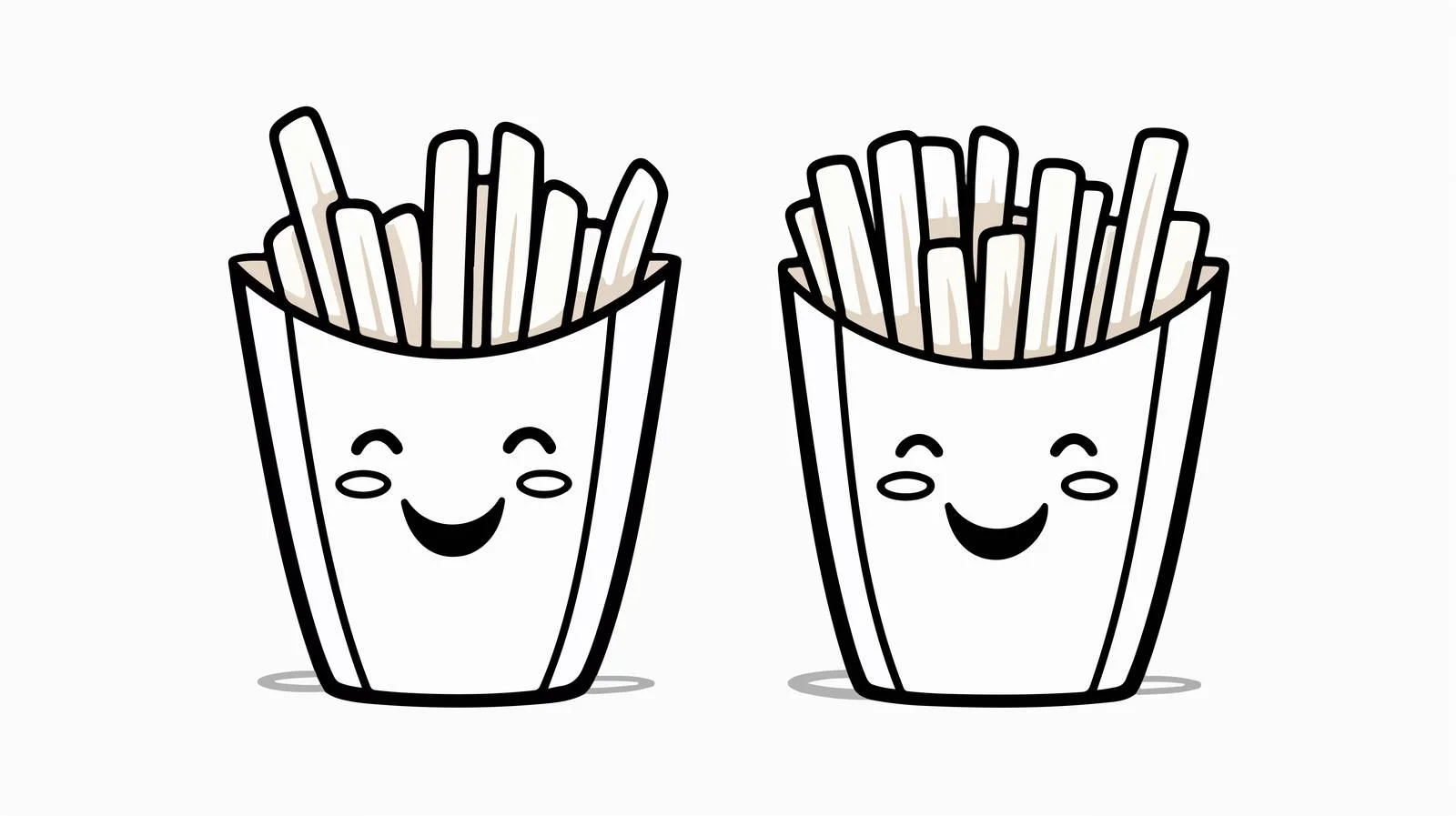 Hand-Drawn French Fries Cartoon — free download from Dotvec