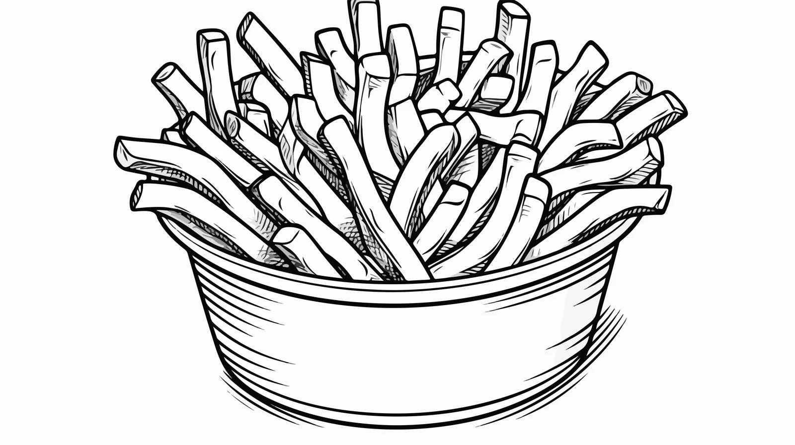 Whimsical Hand-Drawn French Fries — free download from Dotvec