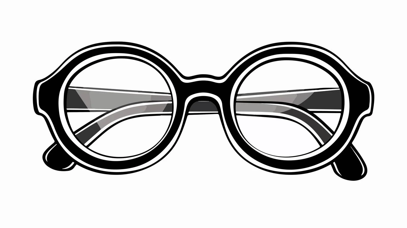 Hand-Drawn Cartoon Glasses — free download from Dotvec