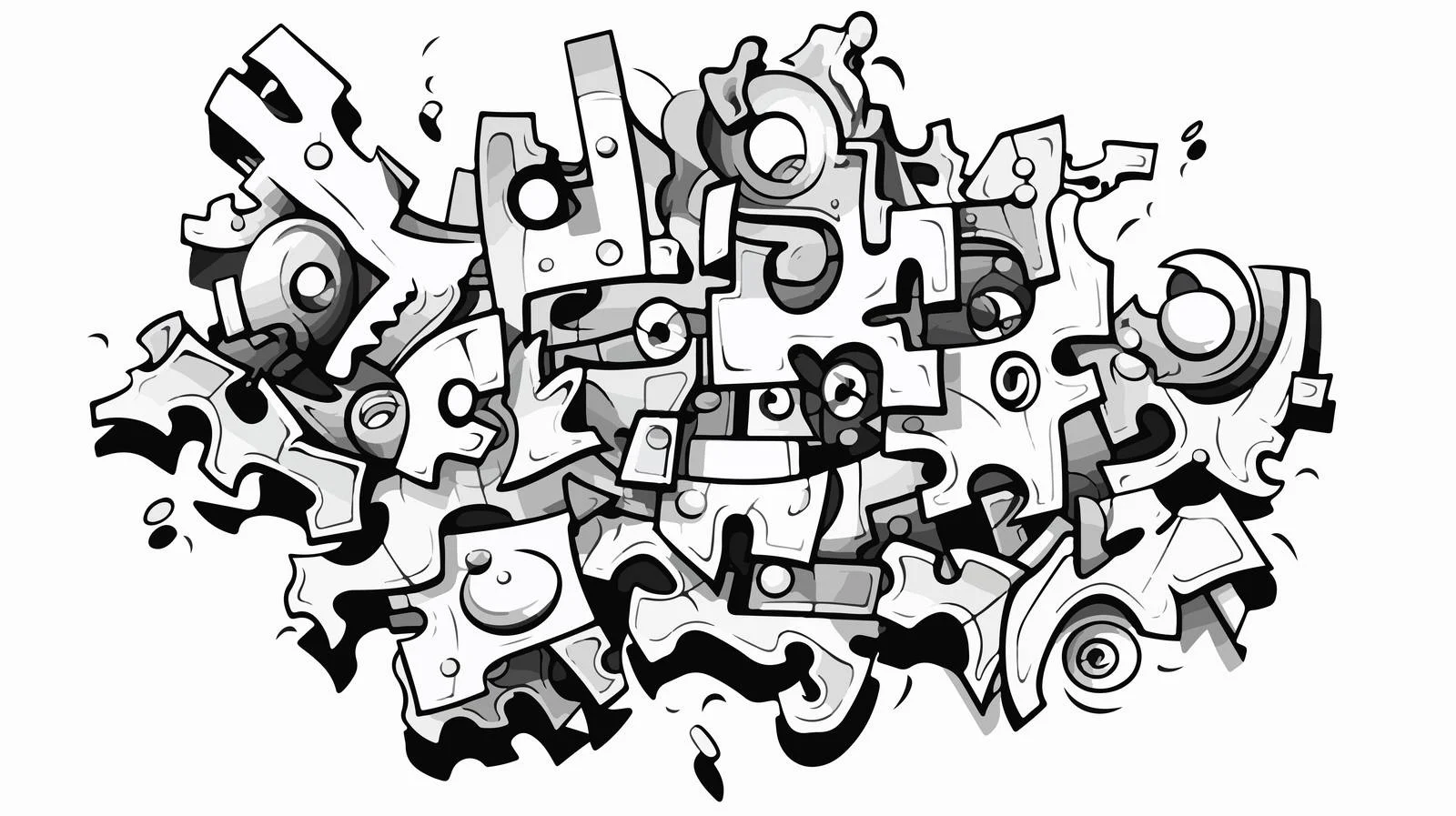 Cartoon Jigsaw Piece Illustration — free download from Dotvec