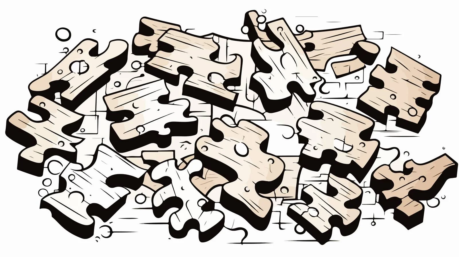 Cartoon Jigsaw Puzzle Piece — free download from Dotvec