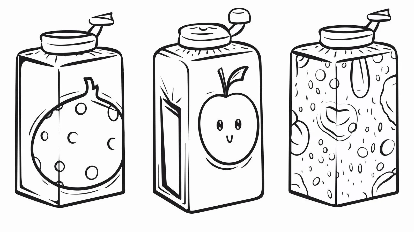 Cartoon Juice Box Sketch — free download from Dotvec