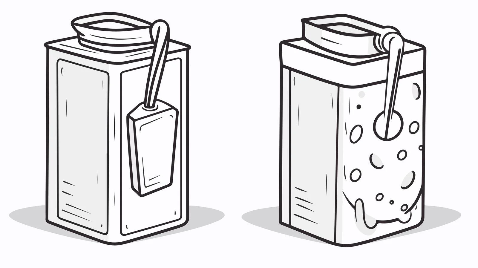Cartoon Juice Box Drawing — free download from Dotvec