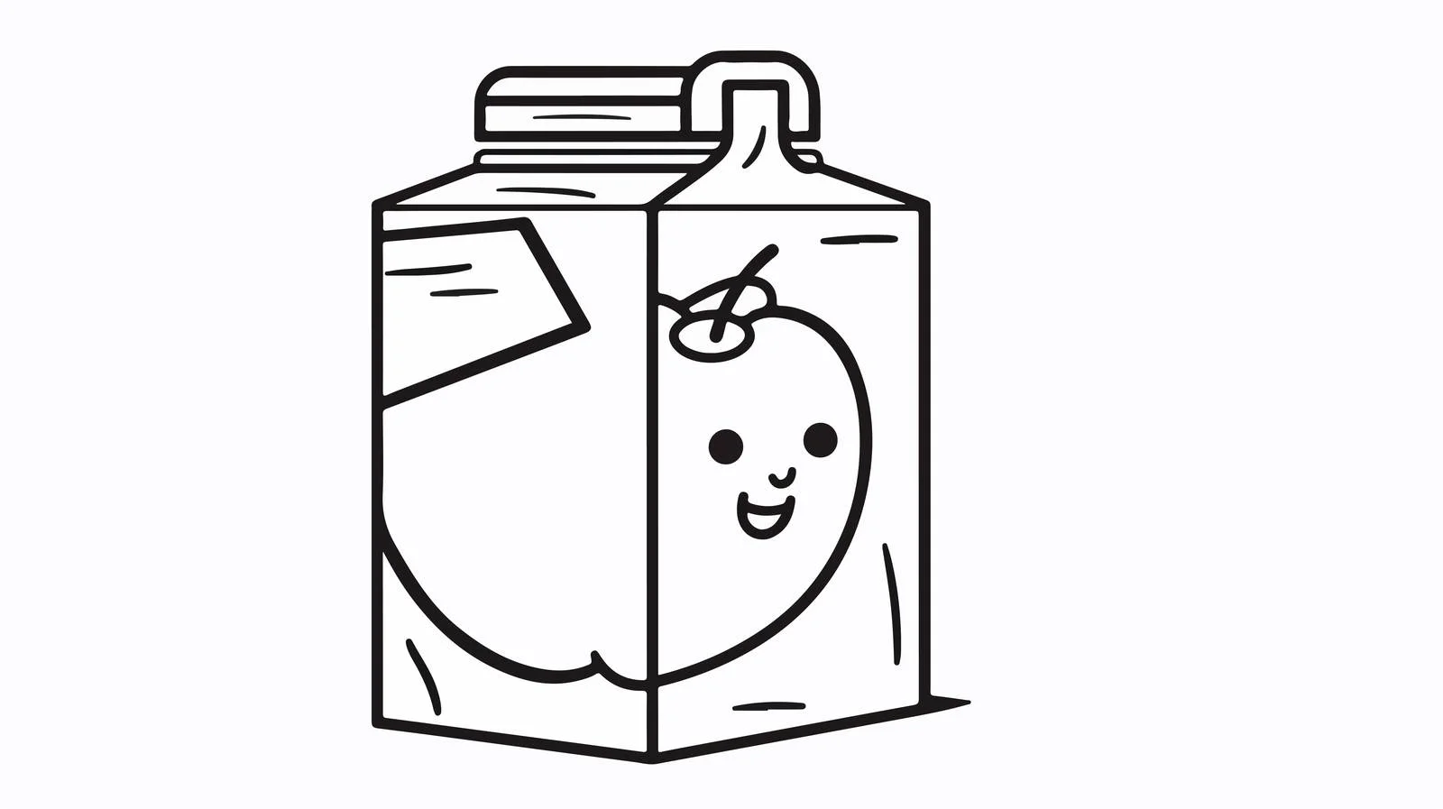 Hand-Drawn Juice Box Cartoon Illustration — free download from Dotvec