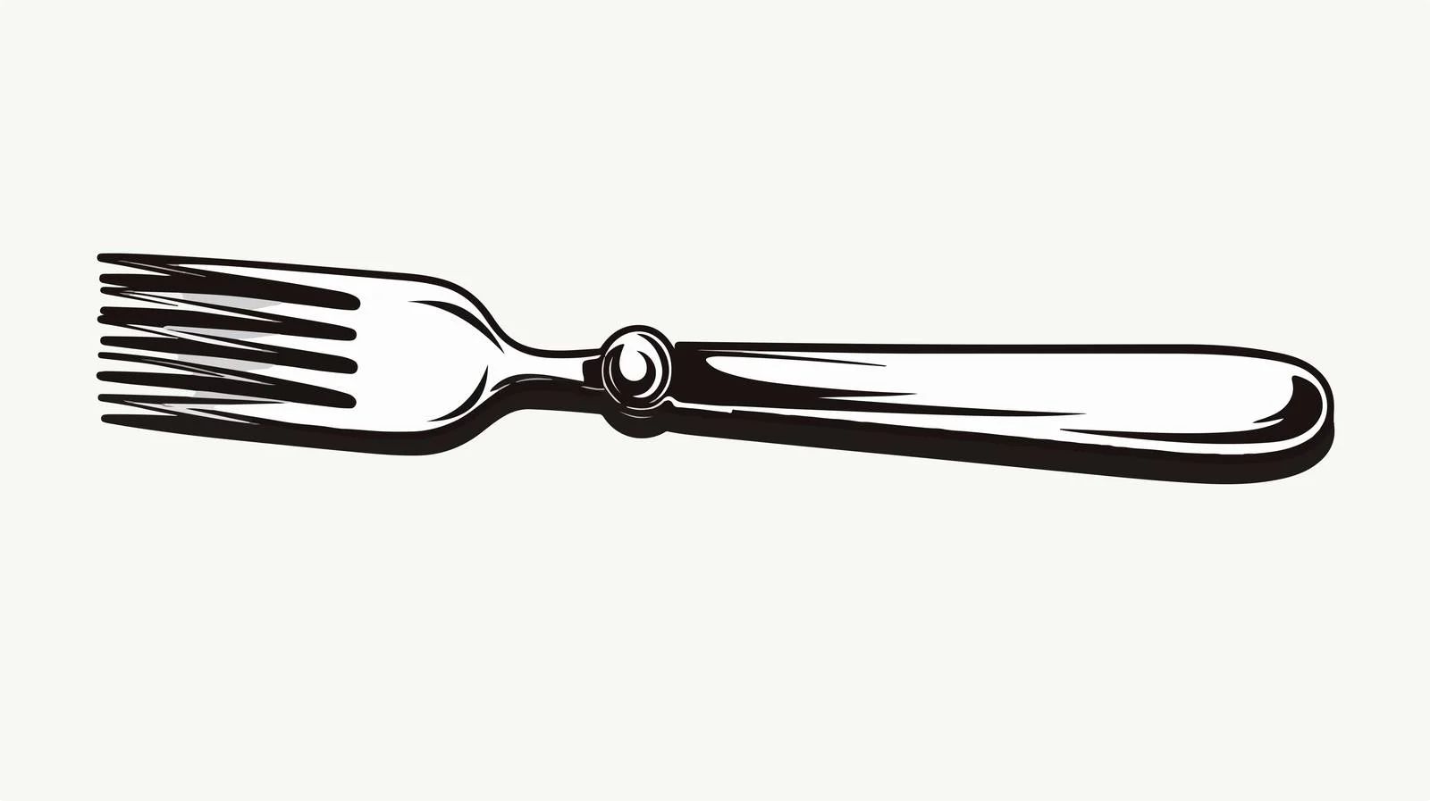 Cartoon Knife and Fork — free download from Dotvec