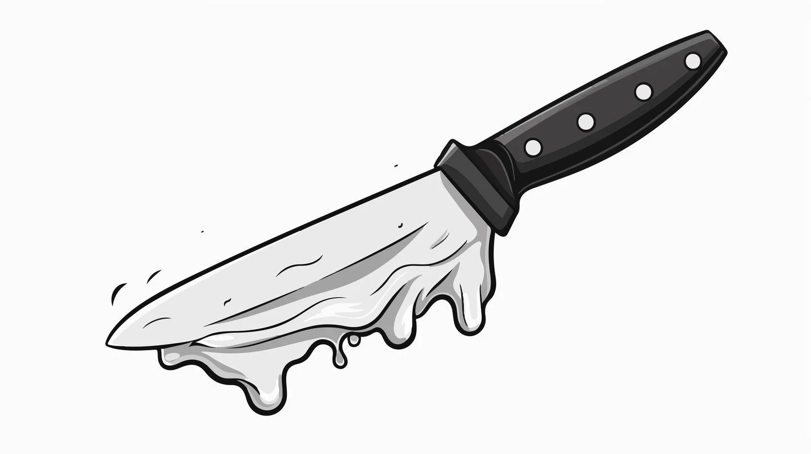 Cartoon Knife in Butt Sketch — free download from Dotvec