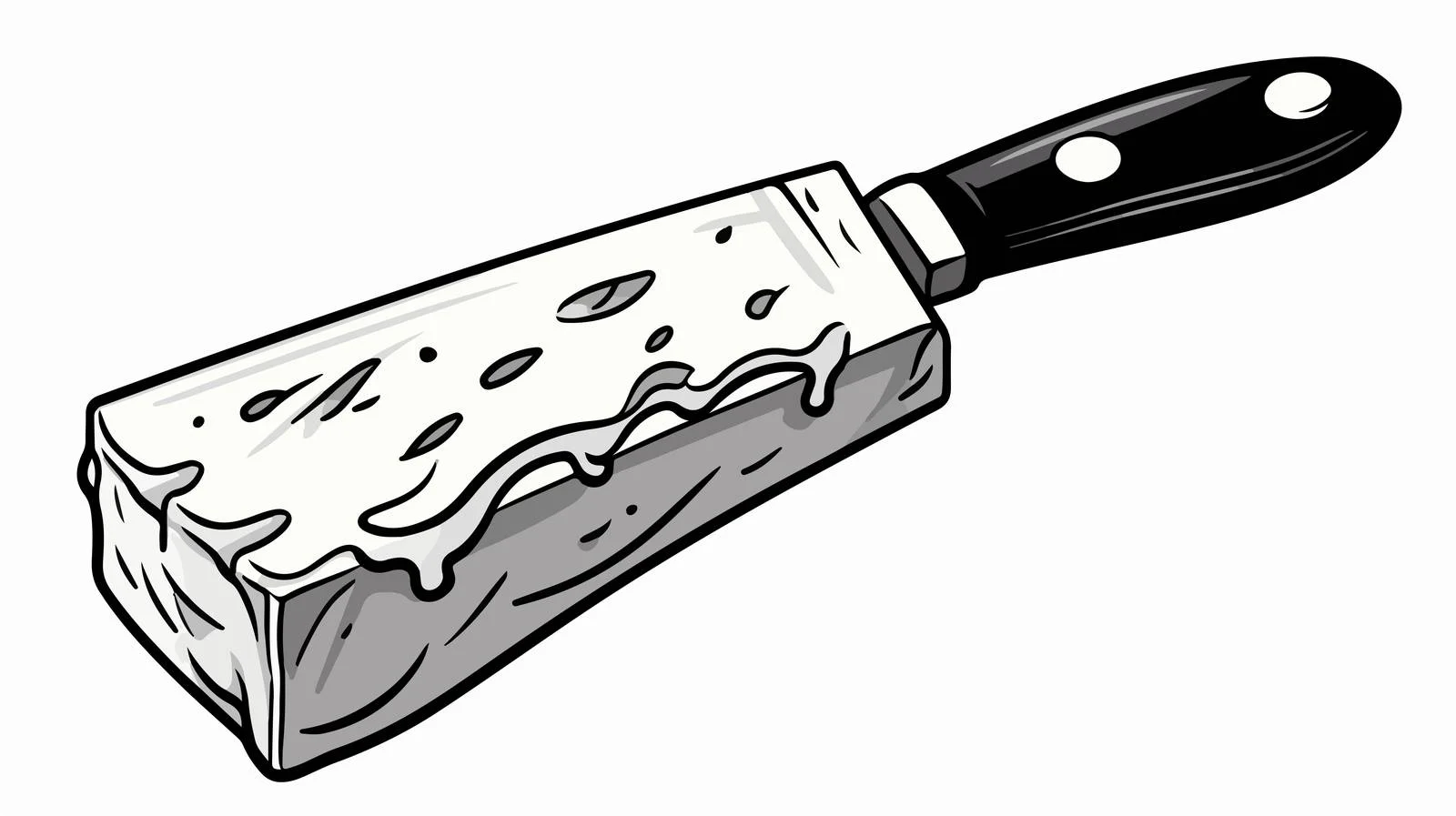 Humorous Cartoon Knife in Butt Illustration — free download from Dotvec