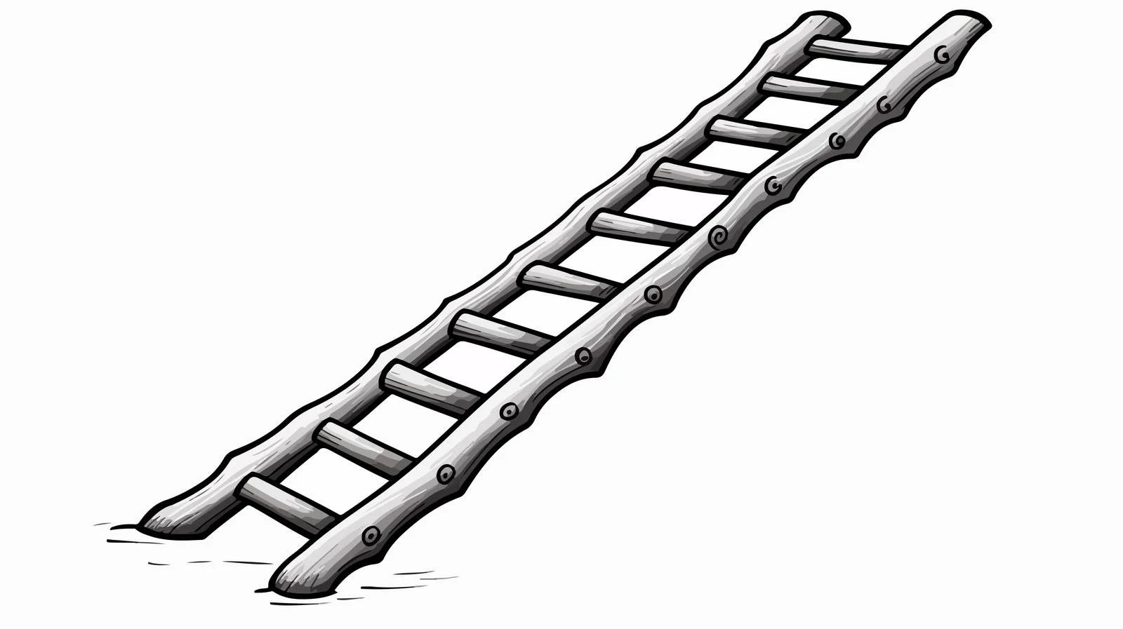 Cartoon Ladder Illustration — free download from Dotvec