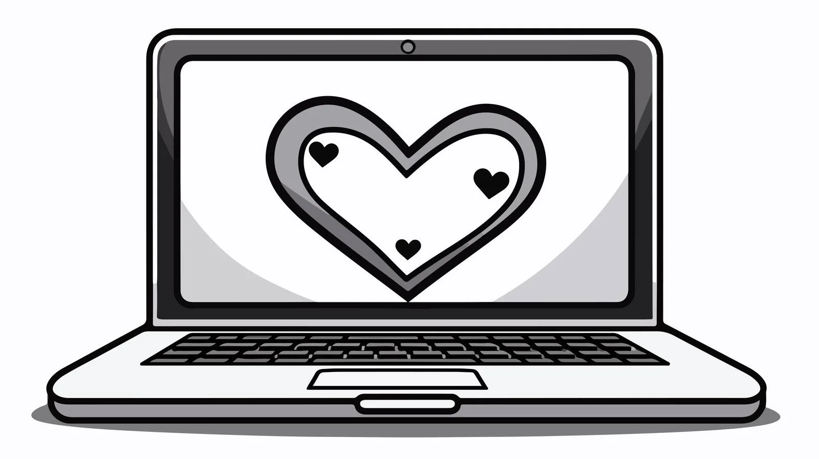 Hand-drawn Cartoon Laptop — free download from Dotvec