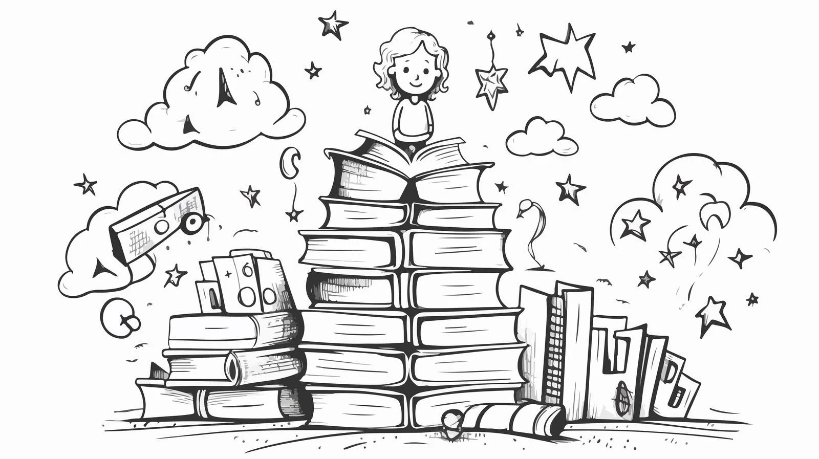 Learning Cartoon Symbol — free download from Dotvec