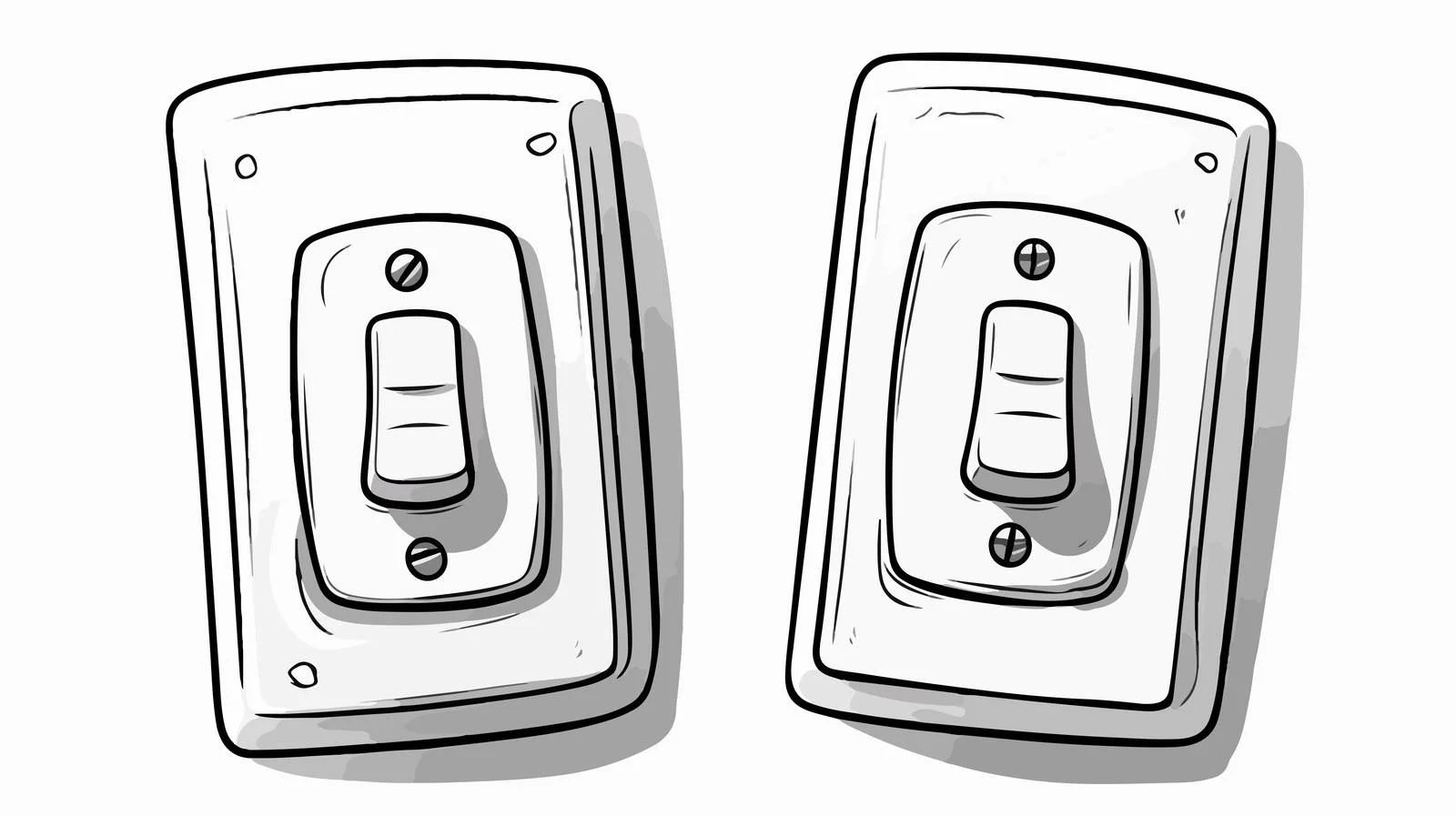 Cartoon Light Switch Illustration — free download from Dotvec