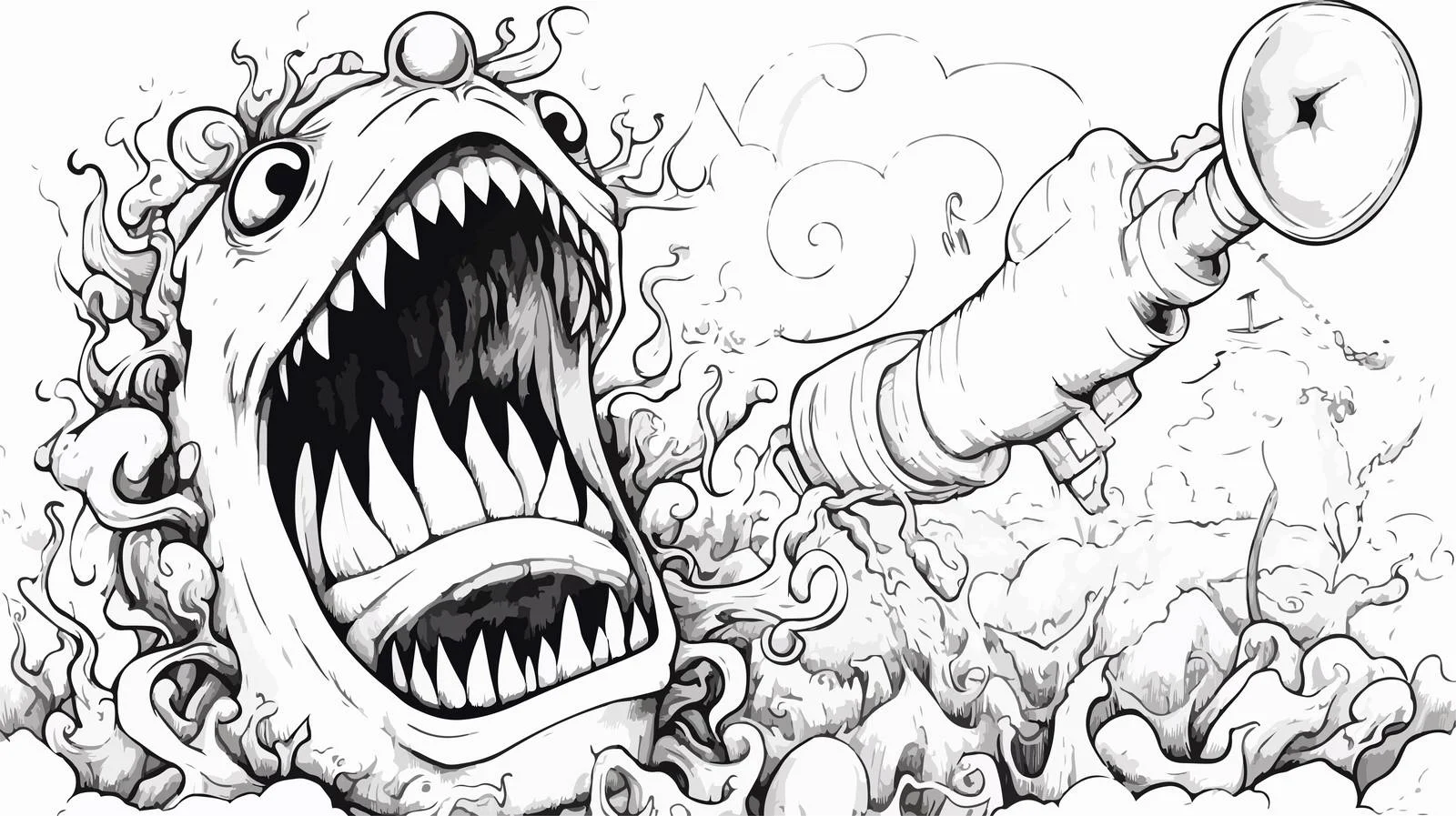 Cartoon Loudhailer Illustration — free download from Dotvec