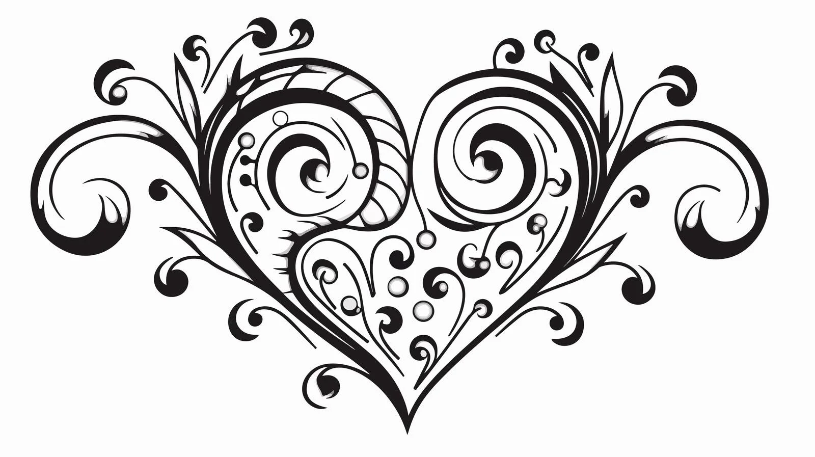 Hand-Drawn Cartoon Love Heart Illustration — free download from Dotvec