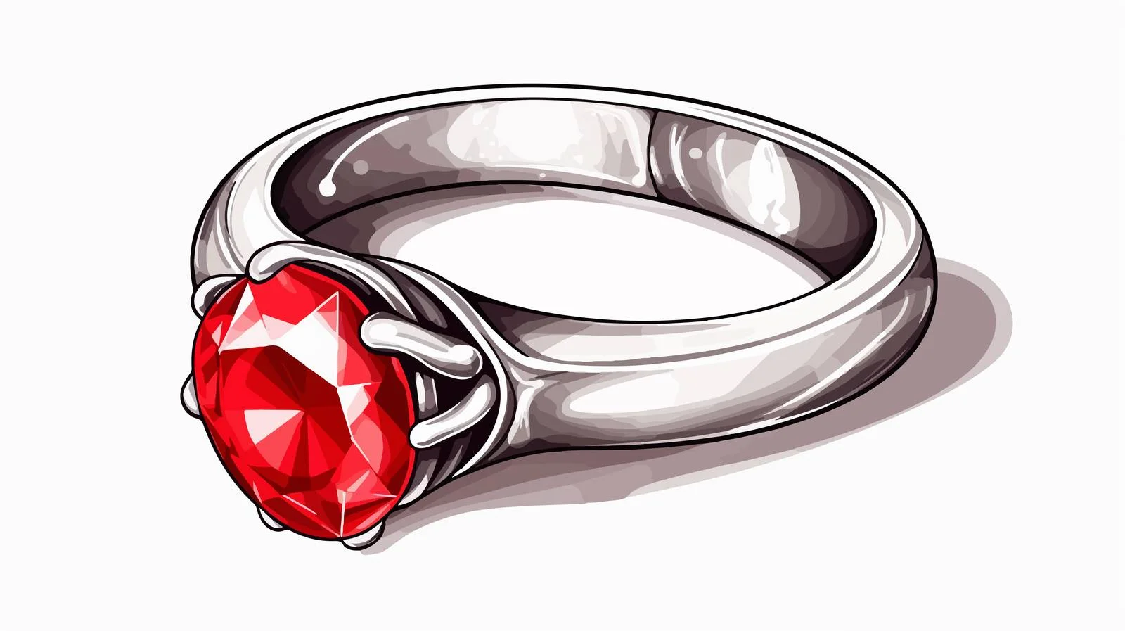 Cartoon Magic Ruby Illustration — free download from Dotvec