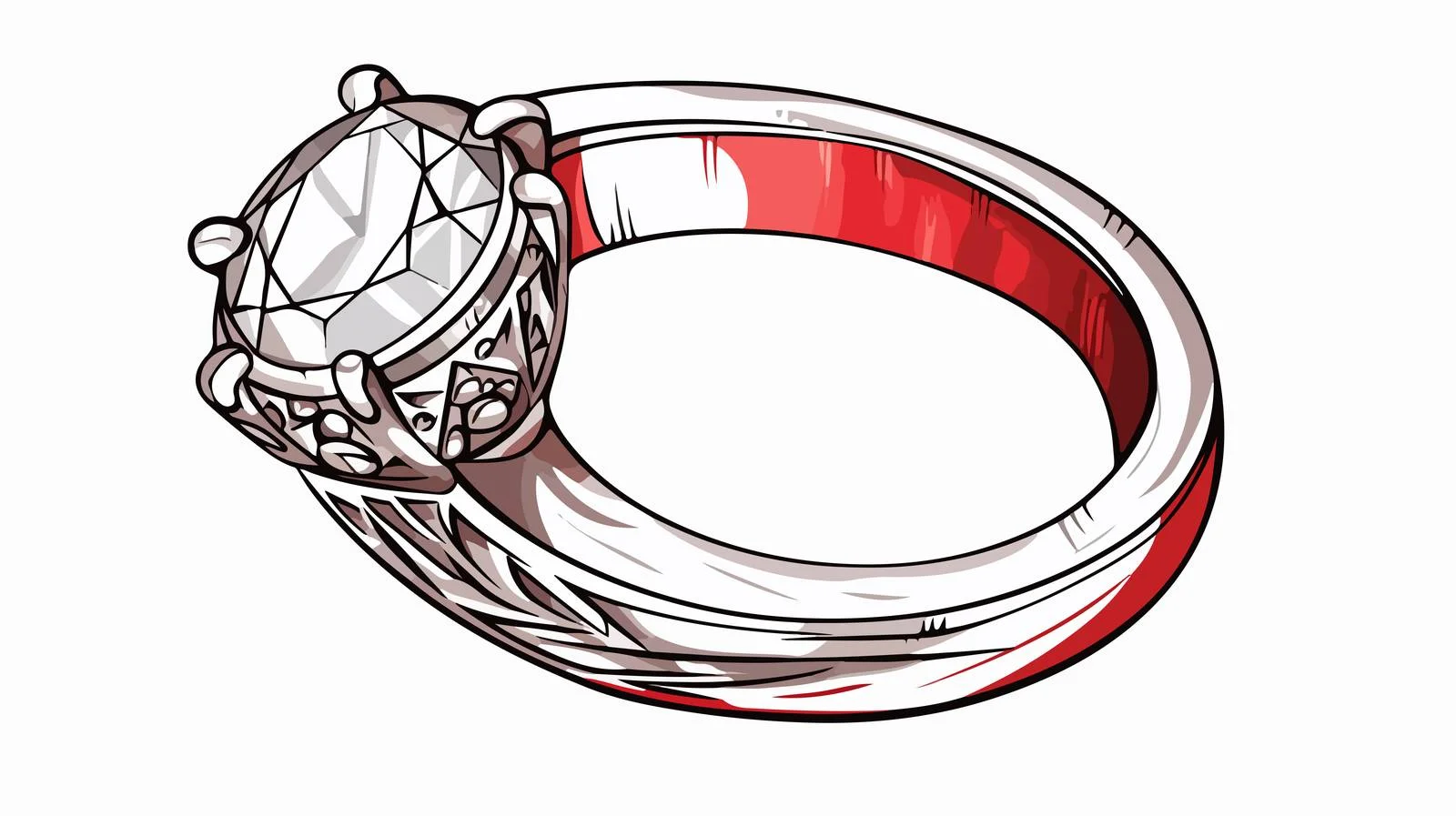 Enchanting Ruby Gem Cartoon Illustration — free download from Dotvec