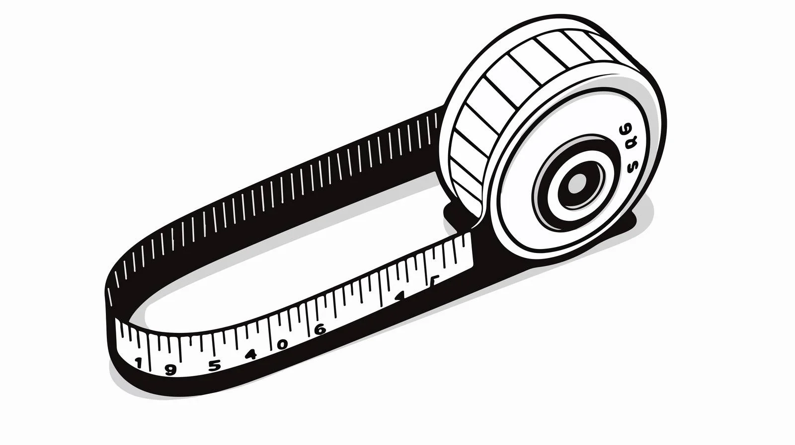 Cartoon Measuring Tape Illustration — free download from Dotvec