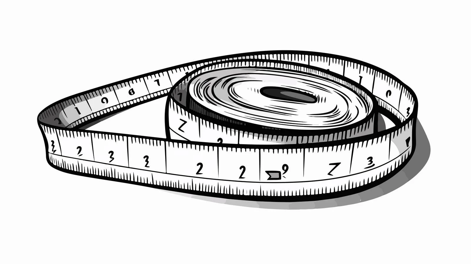 Cartoon Measuring Tape Illustration — free download from Dotvec