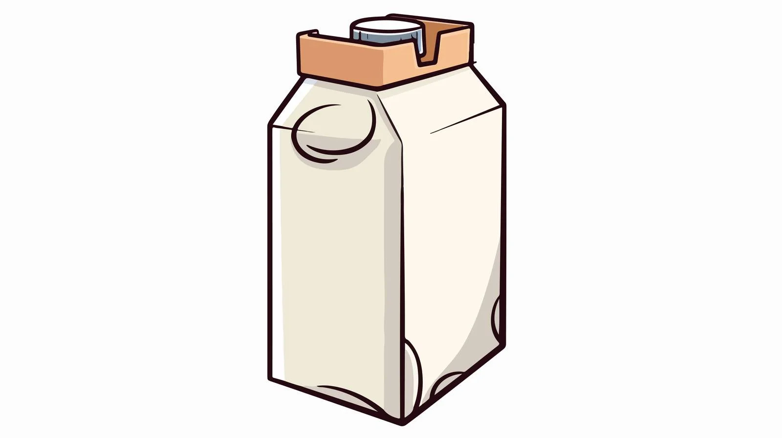 Hand-Drawn Cartoon Milk Carton — free download from Dotvec