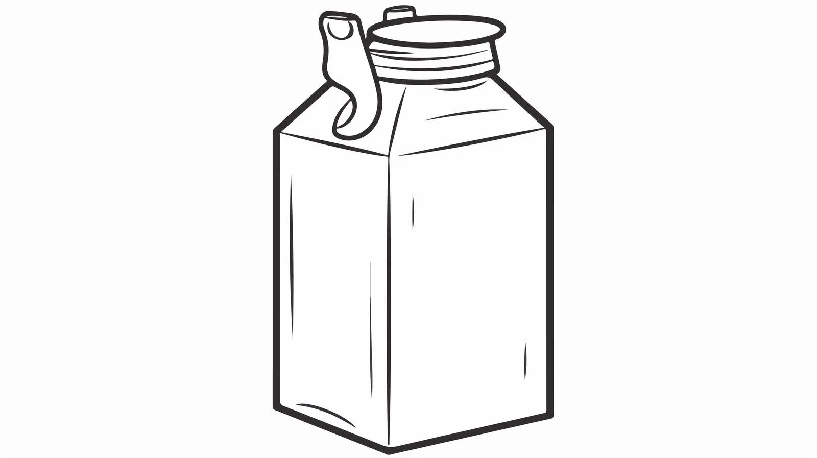 Cartoon Milk Carton Sketch — free download from Dotvec