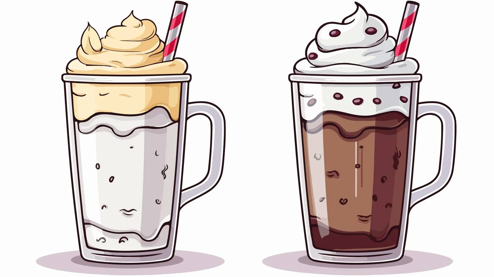 Whimsical Milkshake Cartoon Drawing — free download from Dotvec
