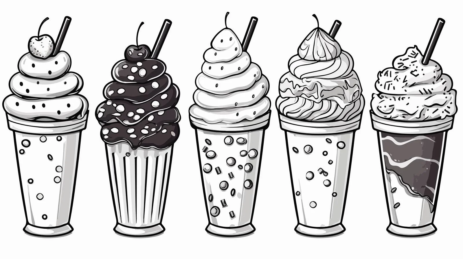 Whimsical Milkshake Cartoon Illustration — free download from Dotvec