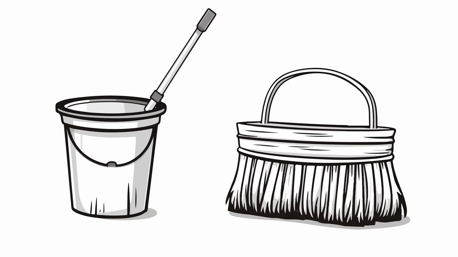 Illustration of Cartoon Cleaning Tools — free download from Dotvec