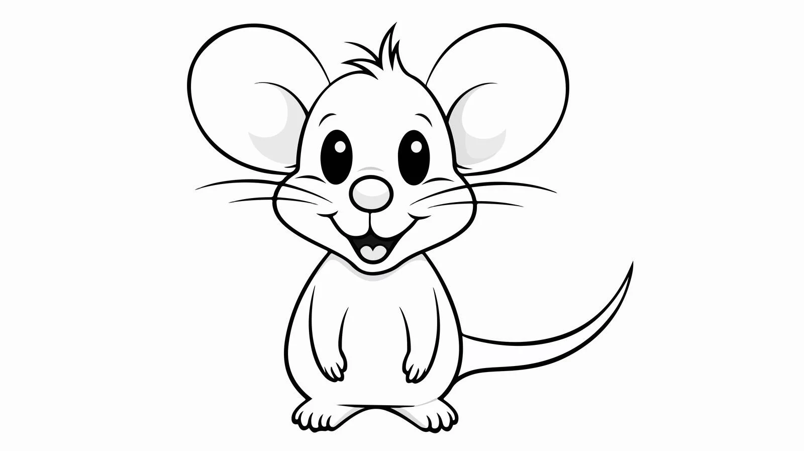 Charming Cartoon Mouse Drawing — free download from Dotvec