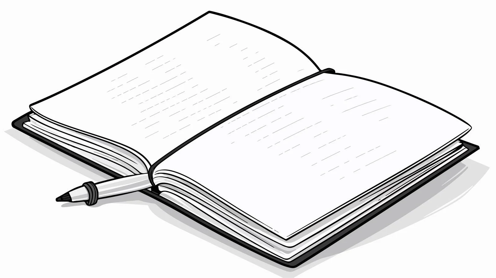 Cartoon Notepad Illustration — free download from Dotvec