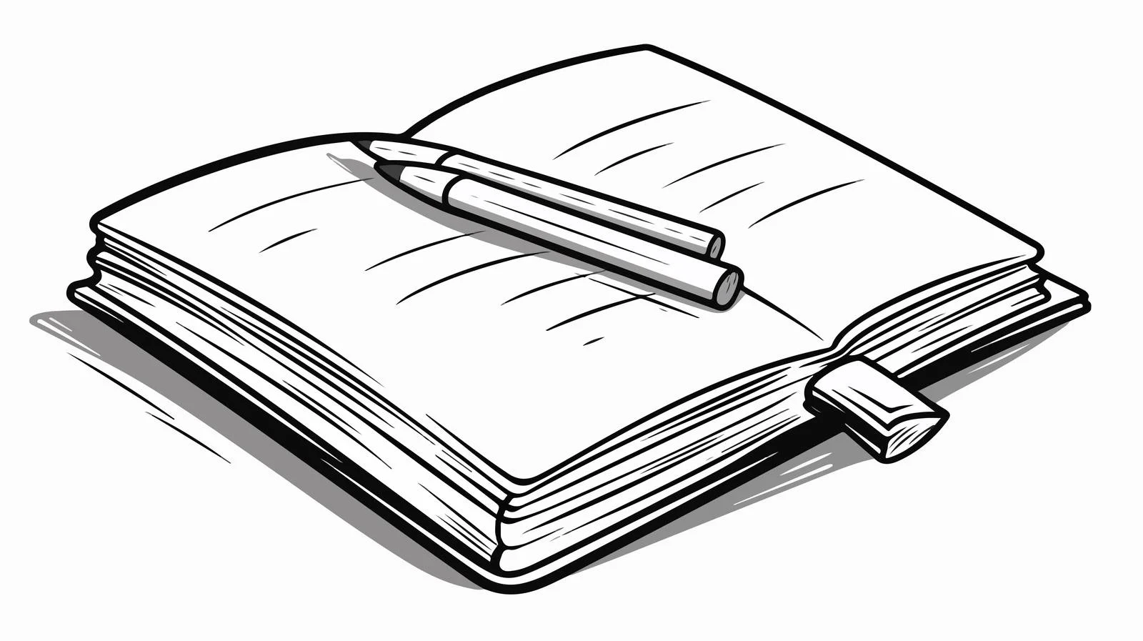 Cartoon Notepad Illustration — free download from Dotvec