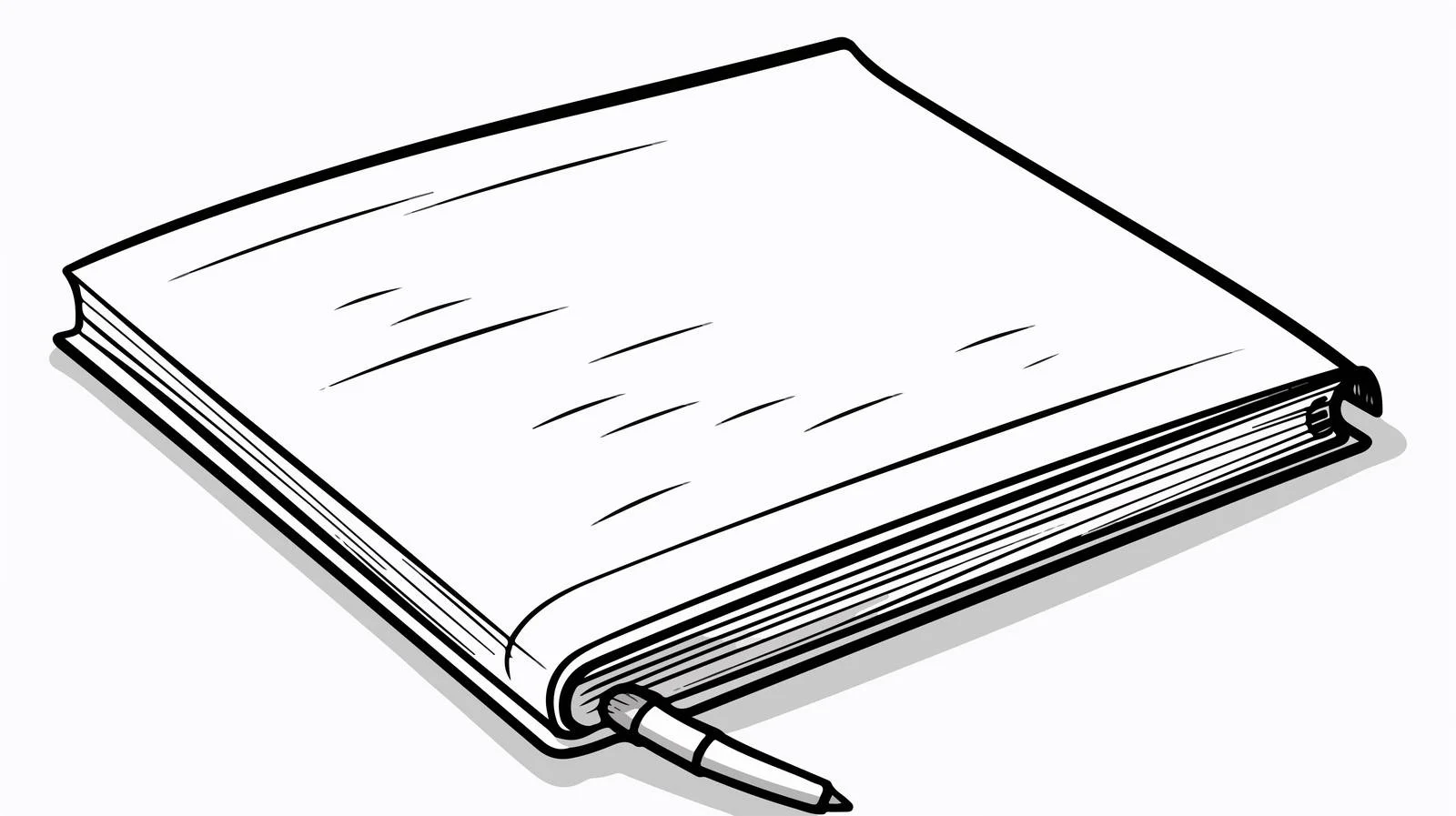 Hand-Drawn Cartoon Notepad Illustration — free download from Dotvec