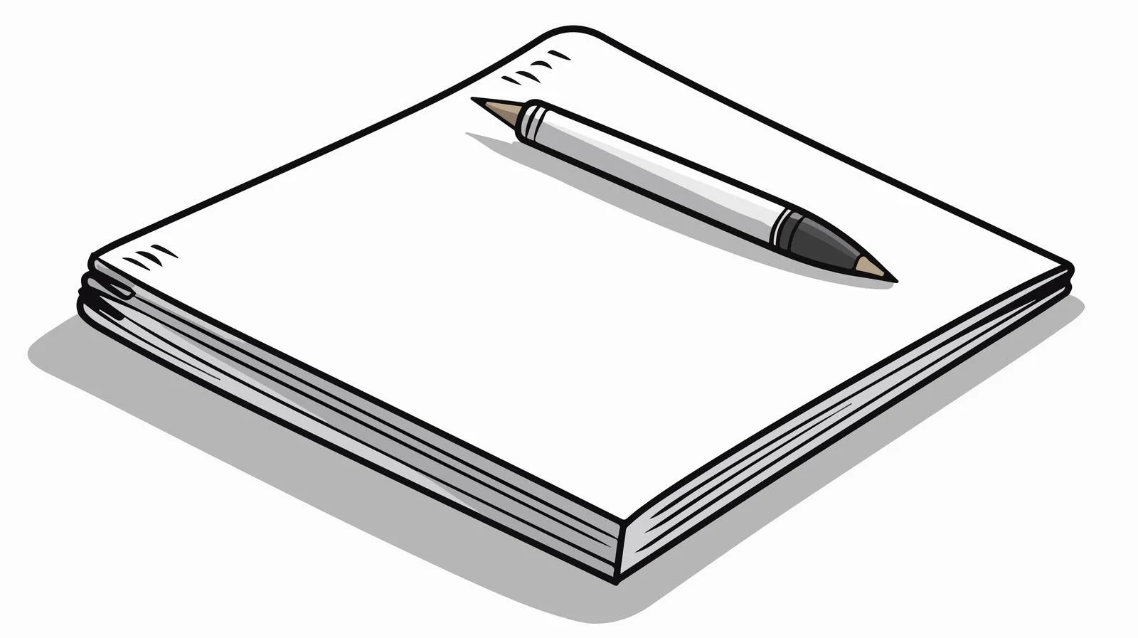 Notepad Cartoon Sketch — free download from Dotvec