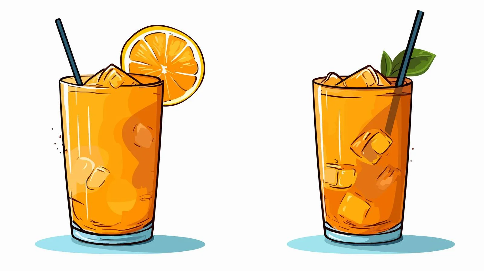 Hand-drawn Cartoon Orange Juice — free download from Dotvec
