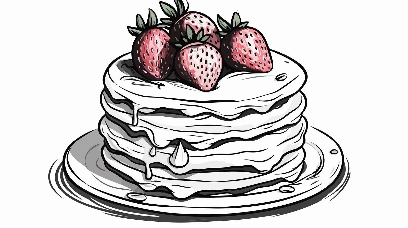 Whimsical Pancake Stack Cartoon — free download from Dotvec