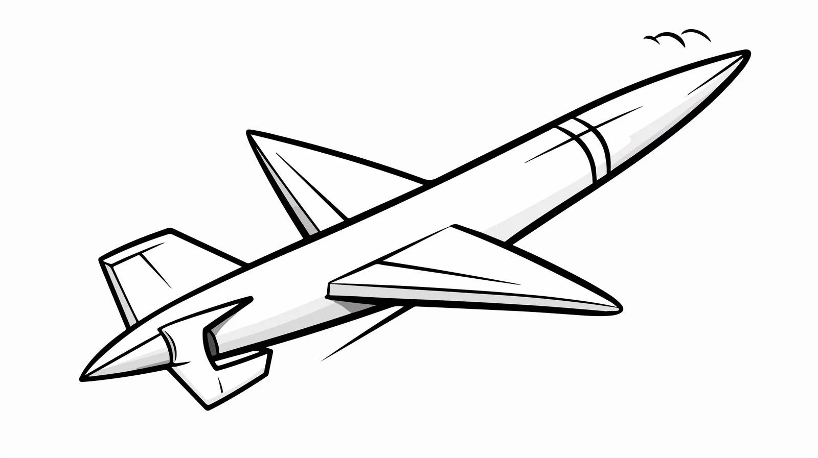 Cartoon Paper Airplane Sketch — free download from Dotvec
