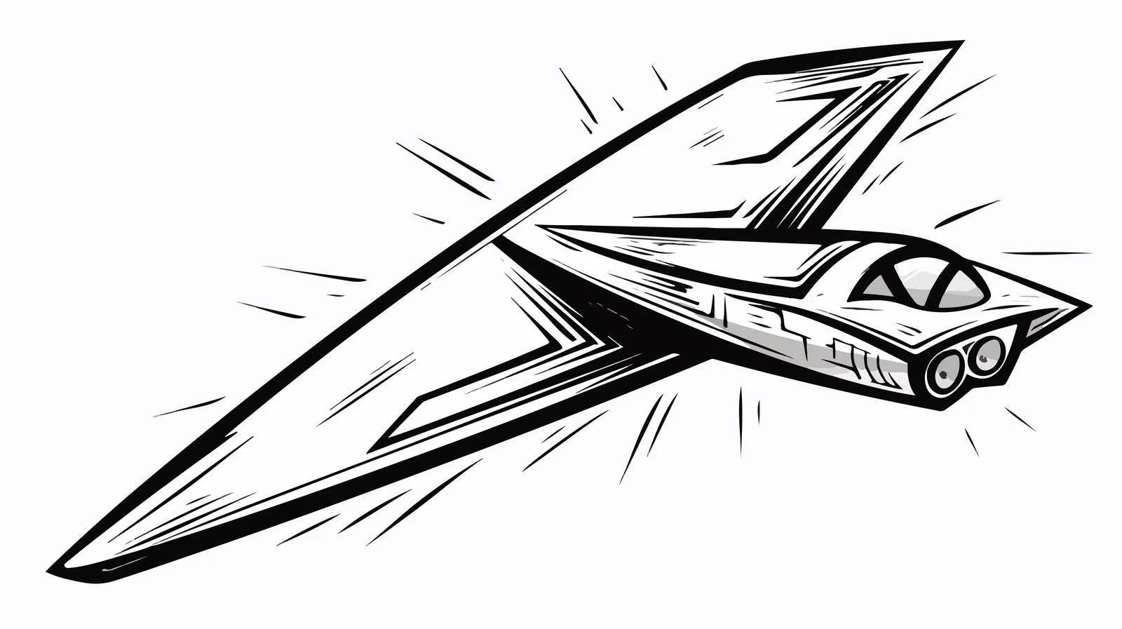 Detailed cartoon paper airplane illustration — free download from Dotvec