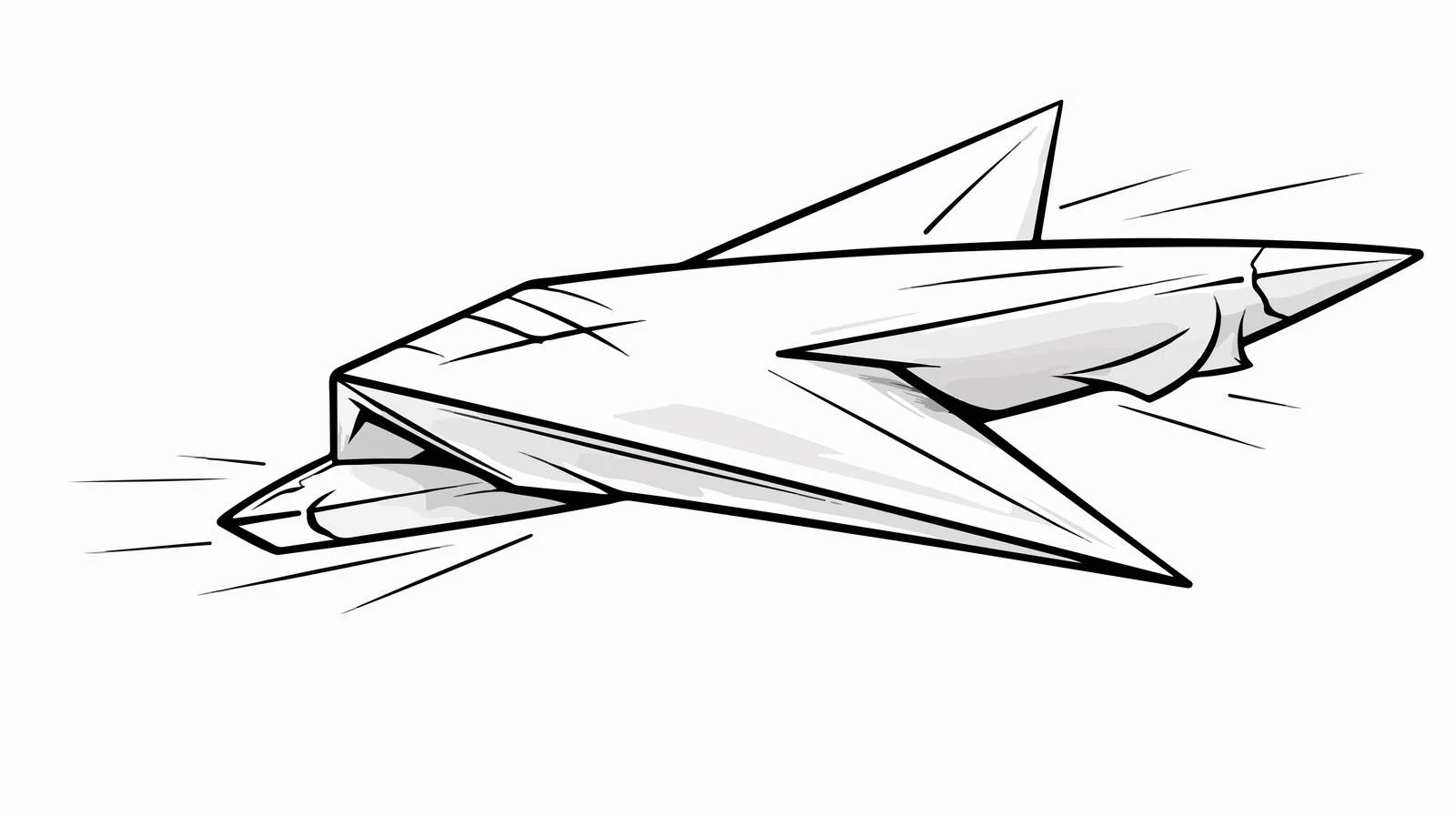 Cartoon Paper Airplane Sketch — free download from Dotvec