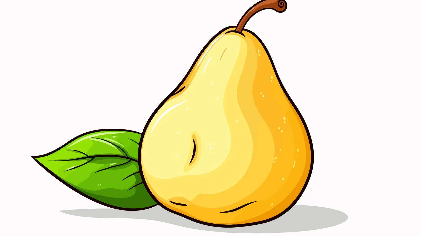 Cartoon Black and White Pear Sketch — free download from Dotvec